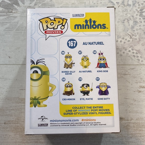 2/$50 Funko Pop Au Naturel #167 Minions Figure - Picture 4 of 7